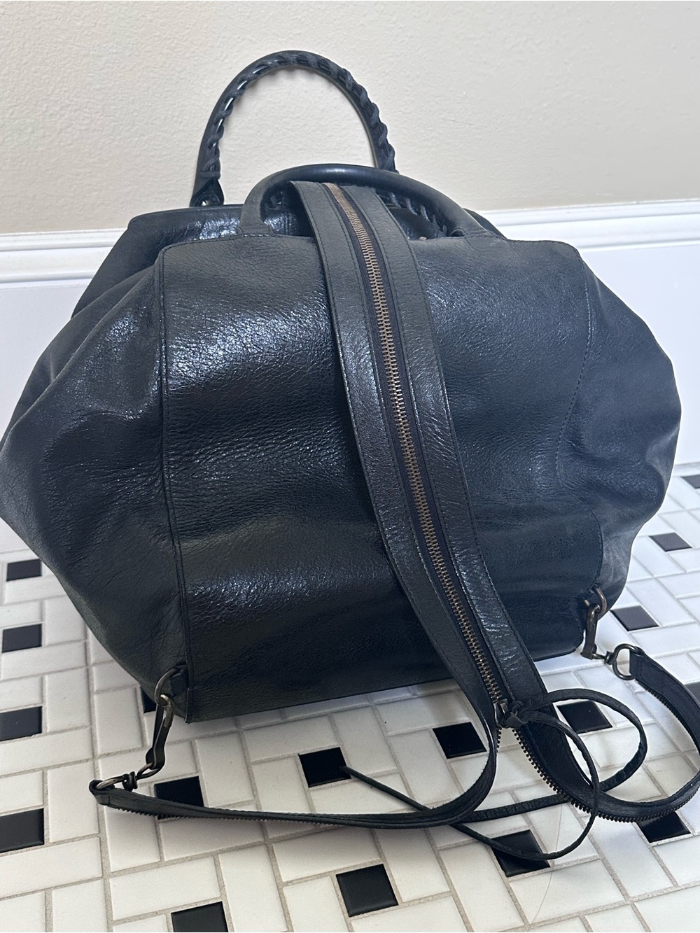 Balenciaga Agneau Traveler Backpack / Top Handle with Classic Hardware - Picture 8 of 12